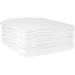 15" X 18" Medium-Weight Oil Absorbent Pads, Meltblown, White (100 Pads/bag)