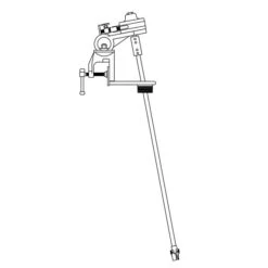 55 Gallon Drum Mixer, 1/3 HP TEFC Direct Drive, Bung Mount, 34" Shaft, 0-1725 RPM (Series 90)