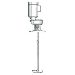 Tank Mixer, 1-1/2 HP Air Gear Drive, Flange Mount, 48" Shaft, 0-425 RPM (Series 700)