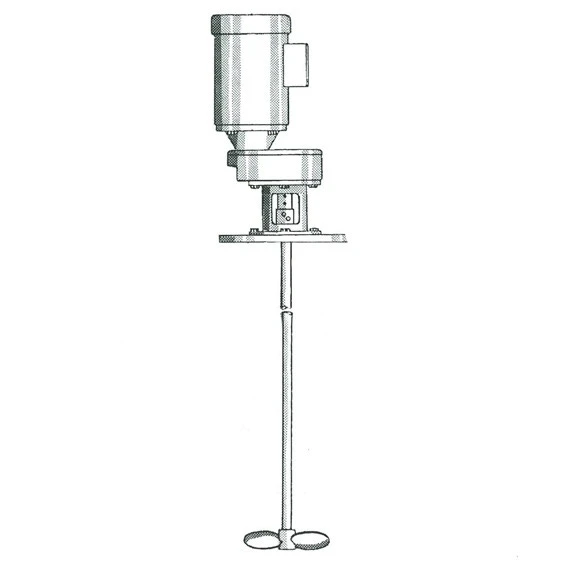 Tank Mixer, 1-1/2 HP Air Gear Drive, Flange Mount, 48" Shaft, 0-425 RPM (Series 700)