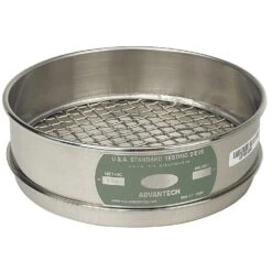 3/8" Mesh Testing Sieve, 8" Dia., 2" Depth (Full), SS Frame, SS Wire Cloth