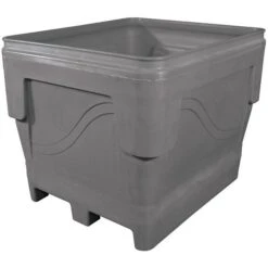 392 Gallon Gray Heavy Duty Bin, 2-Way Base, ArmorBin® 5056
