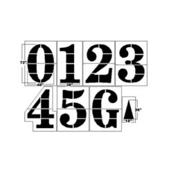 NCAA Football Field Stencil Kit, 72" High, 1/8" Thick