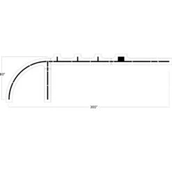 Basketball Court Key Stencil, 80" High, 1/8" Thick