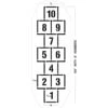 Hopscotch Playground Stencil, 106" High, 1/8" Thick