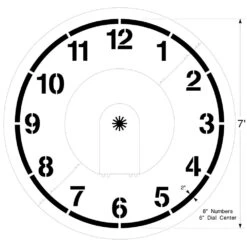 Clock Playground Stencil, 7' High, 1/8" Thick