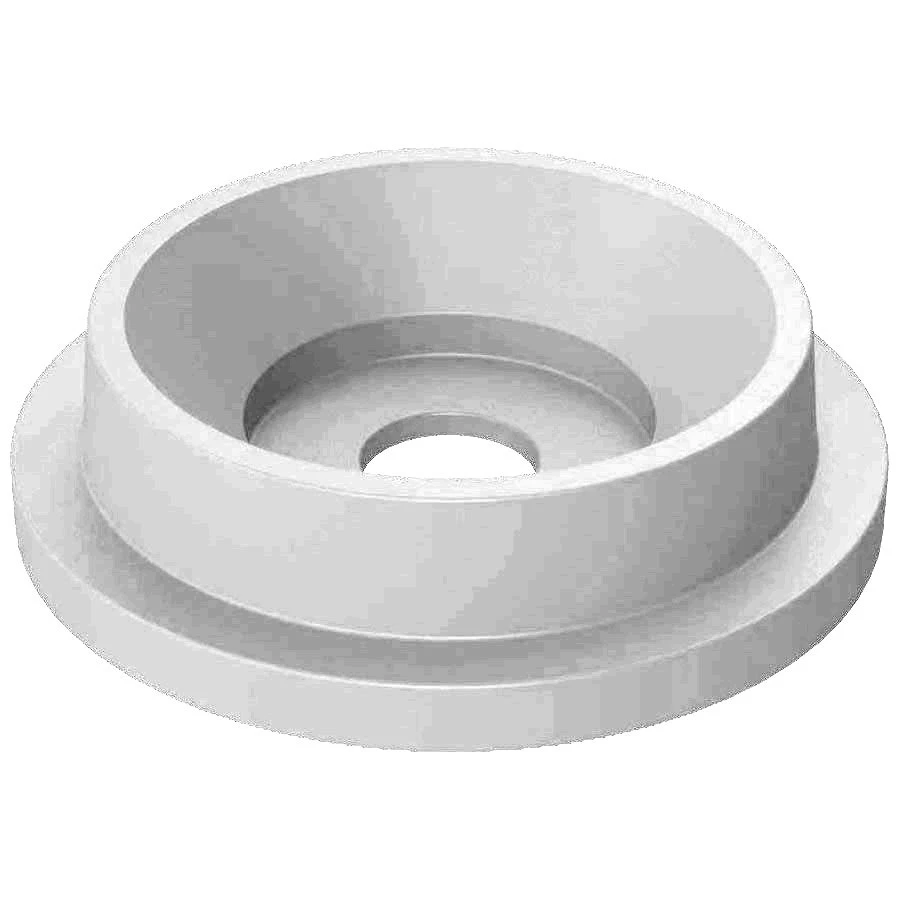 55 Gallon White Recycling Receptacle, Funnel Top 5" Opening - Image 3