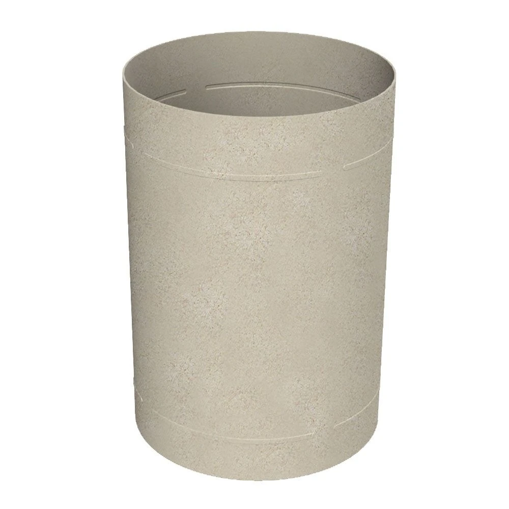 55 Gallon Beige Granite Trash Receptacle, Flat Top Bug Barrier Lid - Image 2