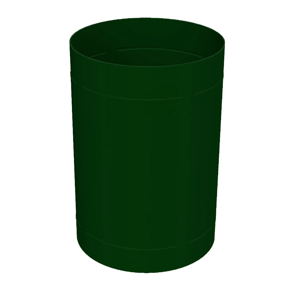 55 Gallon Green Recycling Receptacle, Mushroom Top 4" Opening - Image 2
