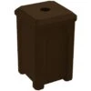 32 Gallon Brown Granite Square Recycling Receptacle, Flat Top 4" Opening