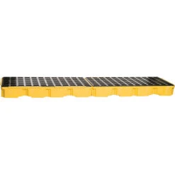4-Drum Yellow In-Line Modular Spill Platform, No Drain