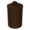 55 Gallon Brown Granite Trash Receptacle, Flat Top Bug Barrier Lid