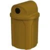 42 Gallon Brown Recycling Receptacle, 2-Way (Dual 5" Opening) Lid