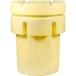 95 Gallon Yellow Overpack Plus Plastic Drum With Screw On Lid, UN Rated