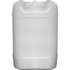 5 Gallon (18L) Natural Plastic Tight Head Container, Tamper Evident 70mm (8TPI), No Vent Stem, UN Rated