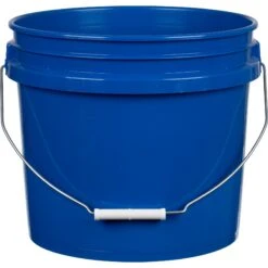 3.5 Gallon Blue Plastic Pail With Metal Handle, UN Rated (P6 Series)