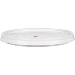 5 Gallon Fluorinated UN Rated White Plastic Pail Lid W/Gasket (P6 Series)