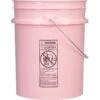5 Gallon Pink Plastic Pail (90 Mil), W/ Metal Handle (P4 Series)
