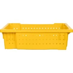 Yellow Stack And Nest Bin, Fully Ventilated