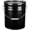 5 Gallon Black Open Head Steel Pail (29 Gauge) Unlined (S2 Series)