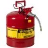 5 Gallon, Type II Steel Safety Can W/5/8" Dia. Hose For Flammables, Red