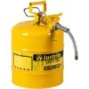 5 Gallon, Type II Steel Safety Can W/5/8" Dia. Hose For Flammables, Yellow
