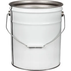5 Gallon White Open Head Steel Pail (26/24 Gauge) UN Rated, Unlined (S2 Series)