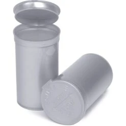 19 Dram Silver Opaque Plastic Pop Top Container, 225/cs