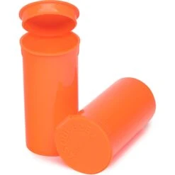 13 Dram Orange Opaque Plastic Pop Top Container, 315/cs