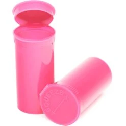 13 Dram Pink Opaque Plastic Pop Top Container, 315/cs