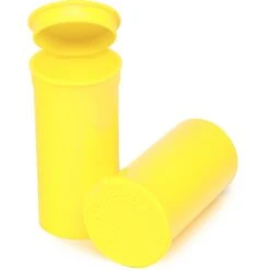 13 Dram Yellow Opaque Plastic Pop Top Container, 315/cs