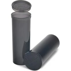 60 Dram Gray Plastic Pop Top Container, 75/cs