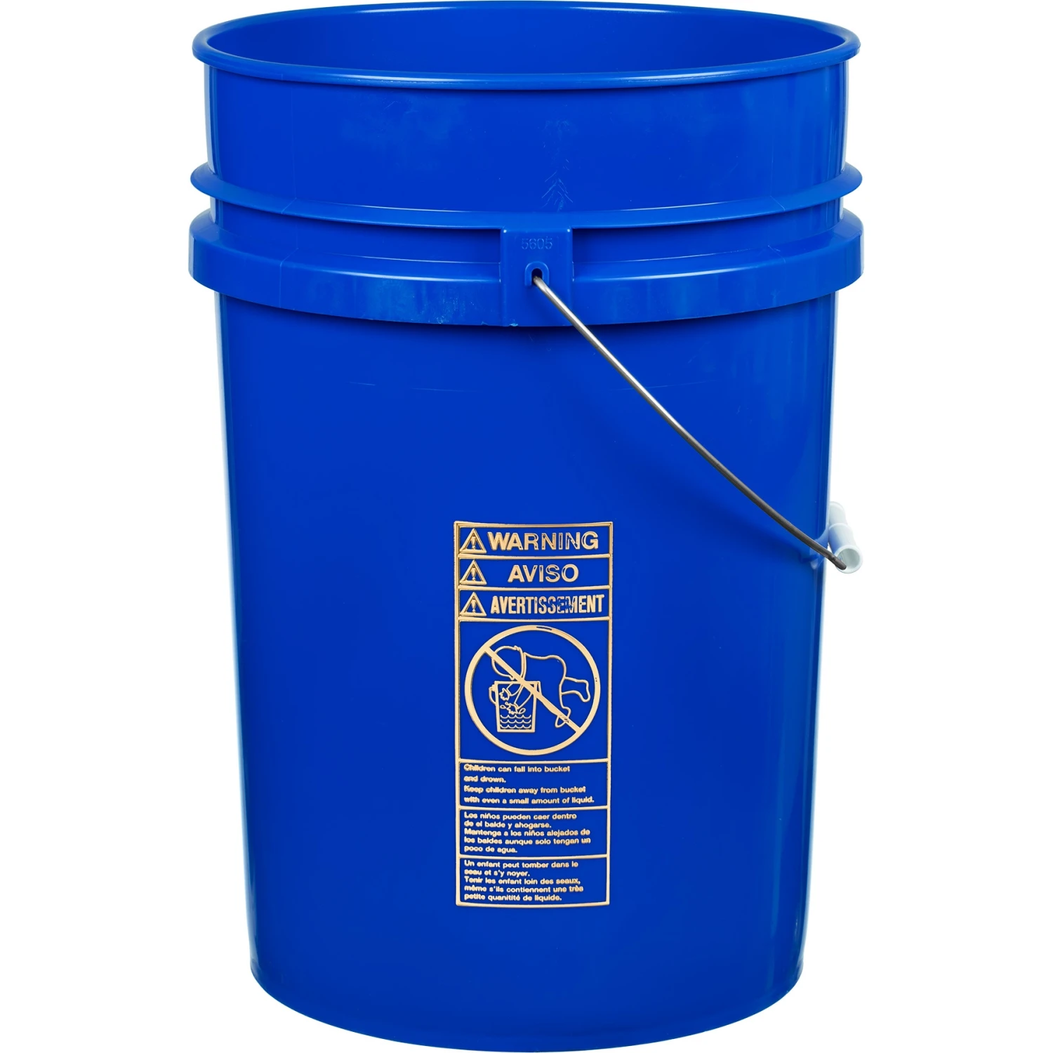 6 Gallon Blue Plastic Pail With Metal Handle, UN Rated (P6 Series)