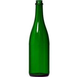 750 Ml Emerald Green Champagne Bottles, 12/cs