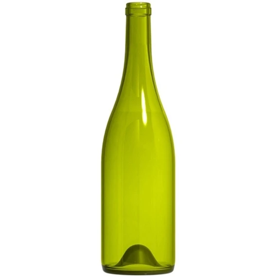 750 Ml Dead Leaf Green Burgundy Wine Bottles, Punted, Cork, ECO Series®, 12/cs