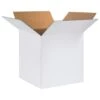 24" X 24" X 24" White Cubed Corrugated Box, Single Wall, 200#/ECT-32
