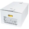 24" X 15" X 10" White Corrugated Auto Bottom Lock File Storage Box W/Interlocking Lid, 200#/ECT-32