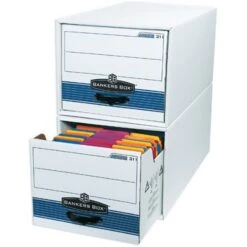 24" X 12" X 10" White Corrugated File Storage Drawer, 200#/ECT-32