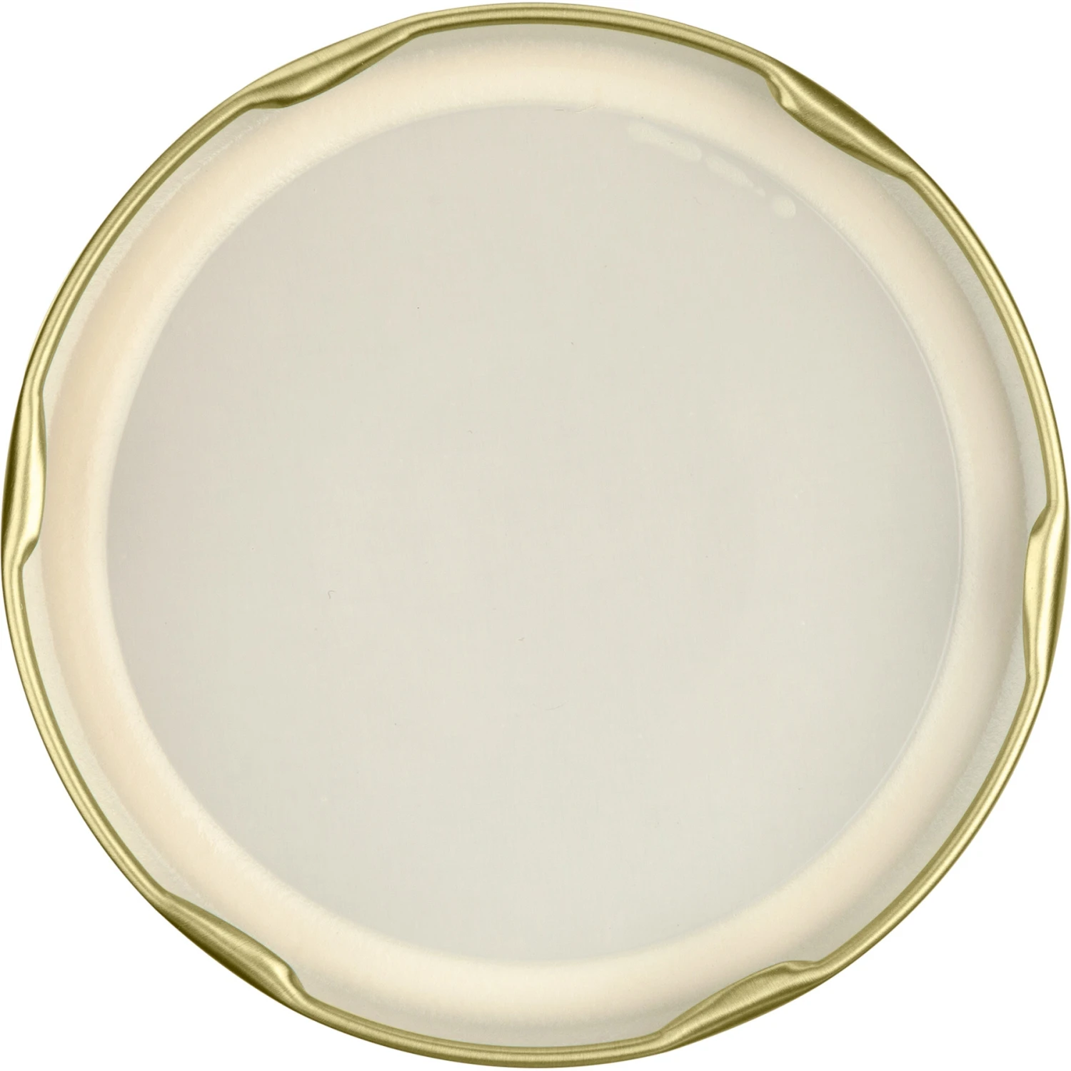 16 Oz. Clear Glass Straight Sided "Salsa" Jar W/ Gold Button Metal Lug Cap W/ Plastisol Liner, 82mm 82-2040 - Image 8