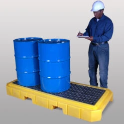 3-Drum Low-Profile Ultra-Spill Pallet P3 Plus (No Drain) - UltraTech 9626