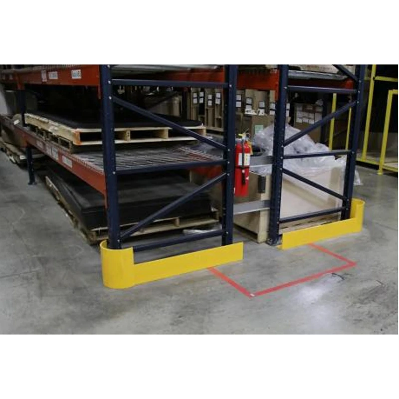 48" Yellow Medium-Duty Double Sided End Aisle Rack Guard - Image 3