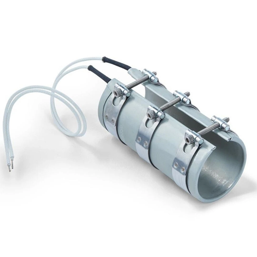 2.5" X 1.5" Mica Nozzle Heater, 200C Fiberglass Braided Silicone Leads, 120V, 350W