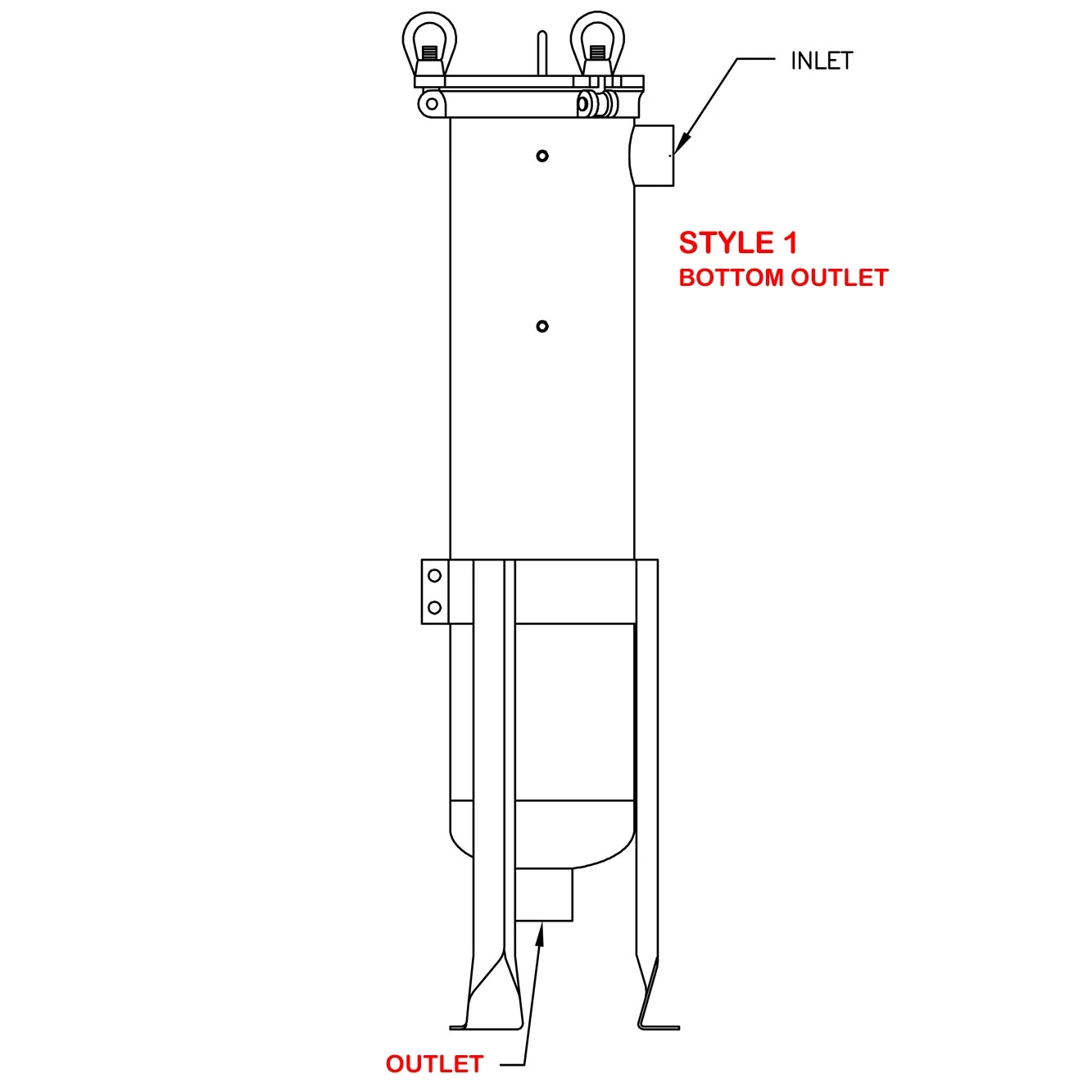 Size #2 (30" Basket Depth) Aluminum Filter Vessel