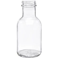 8 Oz. Clear Glass Stout Bottle, 38mm 38-405, 12/cs
