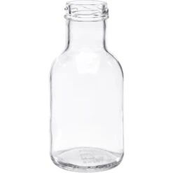 8 Oz. Clear Glass Stout Bottle, 38mm 38-2000, 12/cs