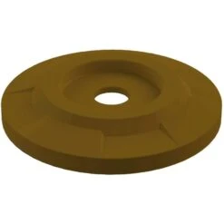55 Gallon Drum Brown Plastic Flat Top Recycling Lid, 4" Opening