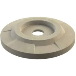 55 Gallon Drum Beige Granite Plastic Flat Top Recycling Lid, 4" Opening