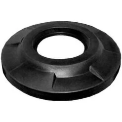 55 Gallon Drum Black Plastic Flat Top Trash Receptacle Lid, 11.5" Opening