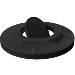 55 Gallon Drum Black Plastic Bug Barrier Trash Receptacle Lid