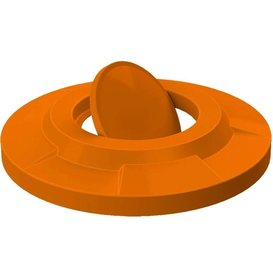 55 Gallon Drum Orange Plastic Bug Barrier Trash Receptacle Lid